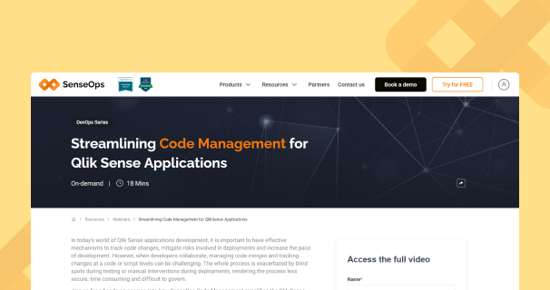 Streamlining Code Management for Qlik Sense Applications