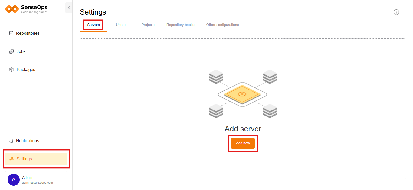 Add New Server
