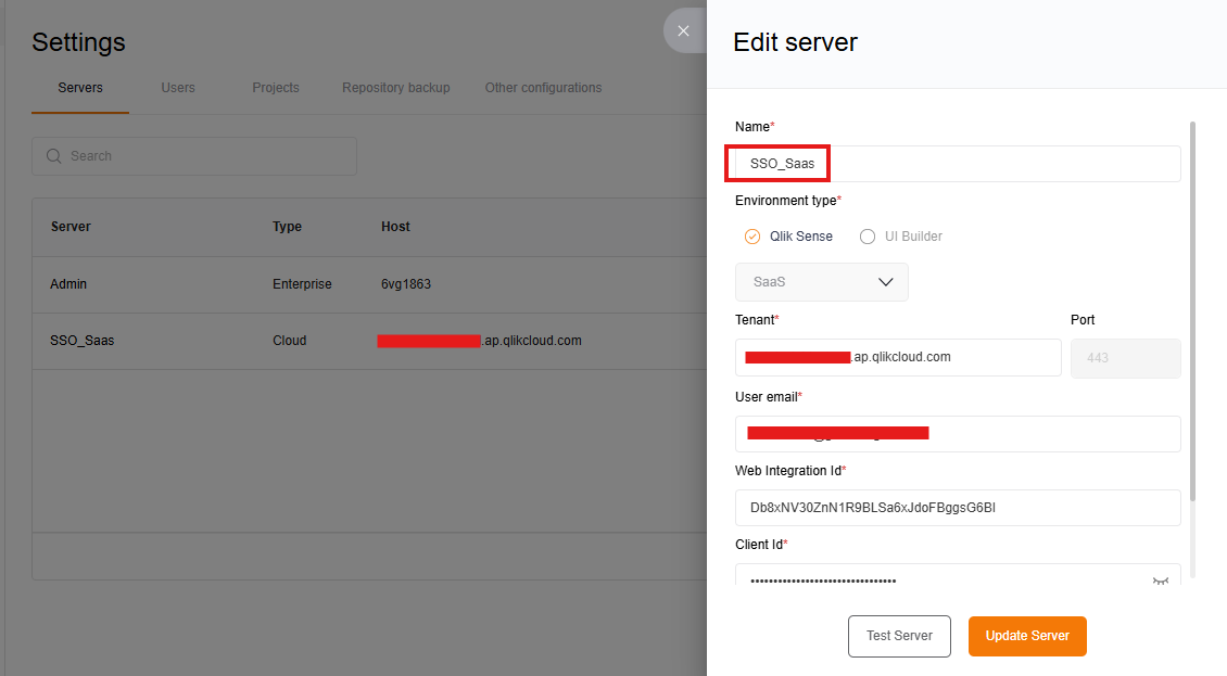 SaaS Server Configuration