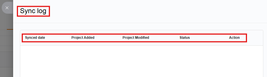 View Sync log